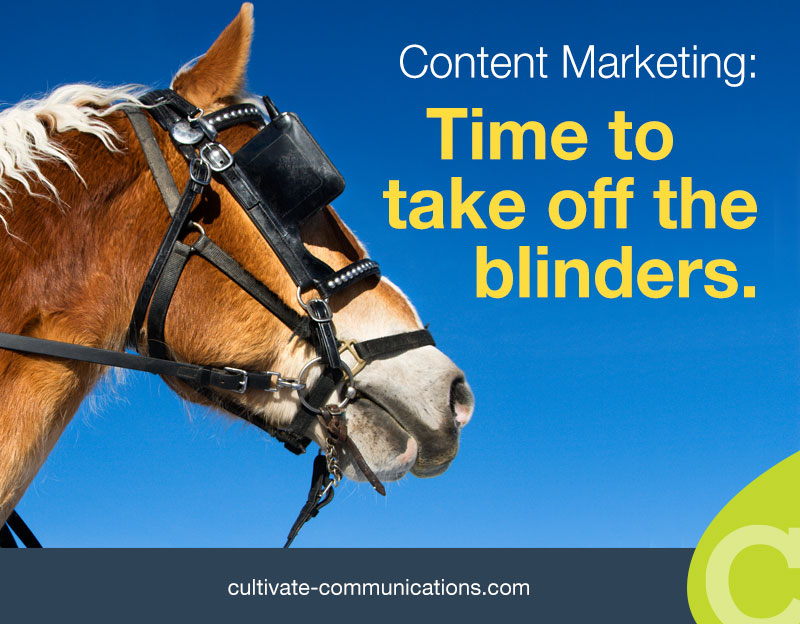 Content Marketing Take Off The Blinders